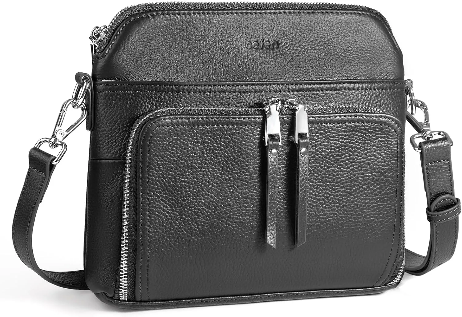 befen Genuine Leather Crossbody Purses for Women, Women's Small Crossbody Shoulder Bag with Built in RFID Wallet