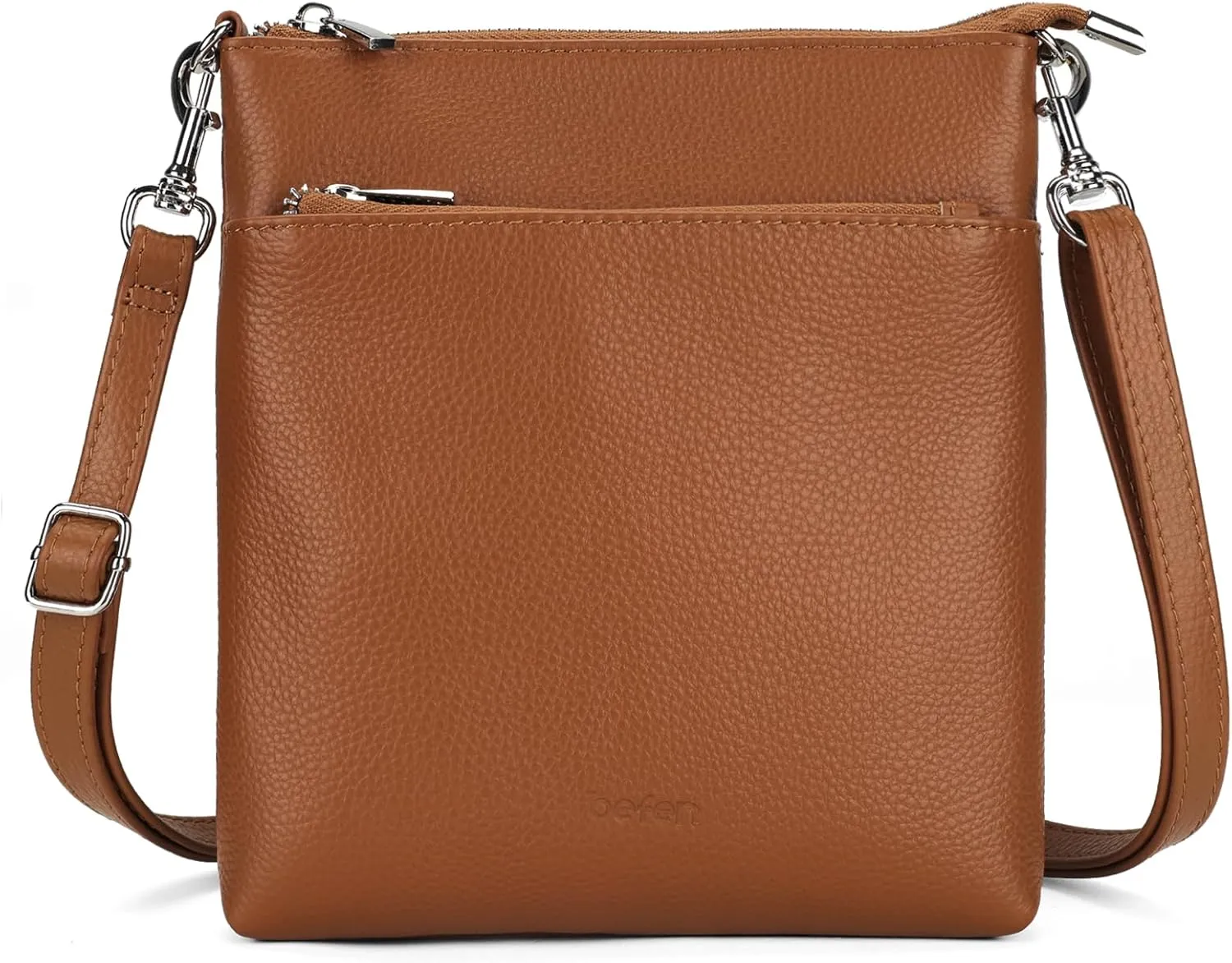 befen Genuine Leather Small Crossbody Purses for Women Travel Cross Body Bags Lightweight with Adjustable Shoulder Strap