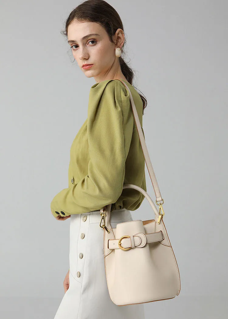 Belted Buckle Bucket Bag