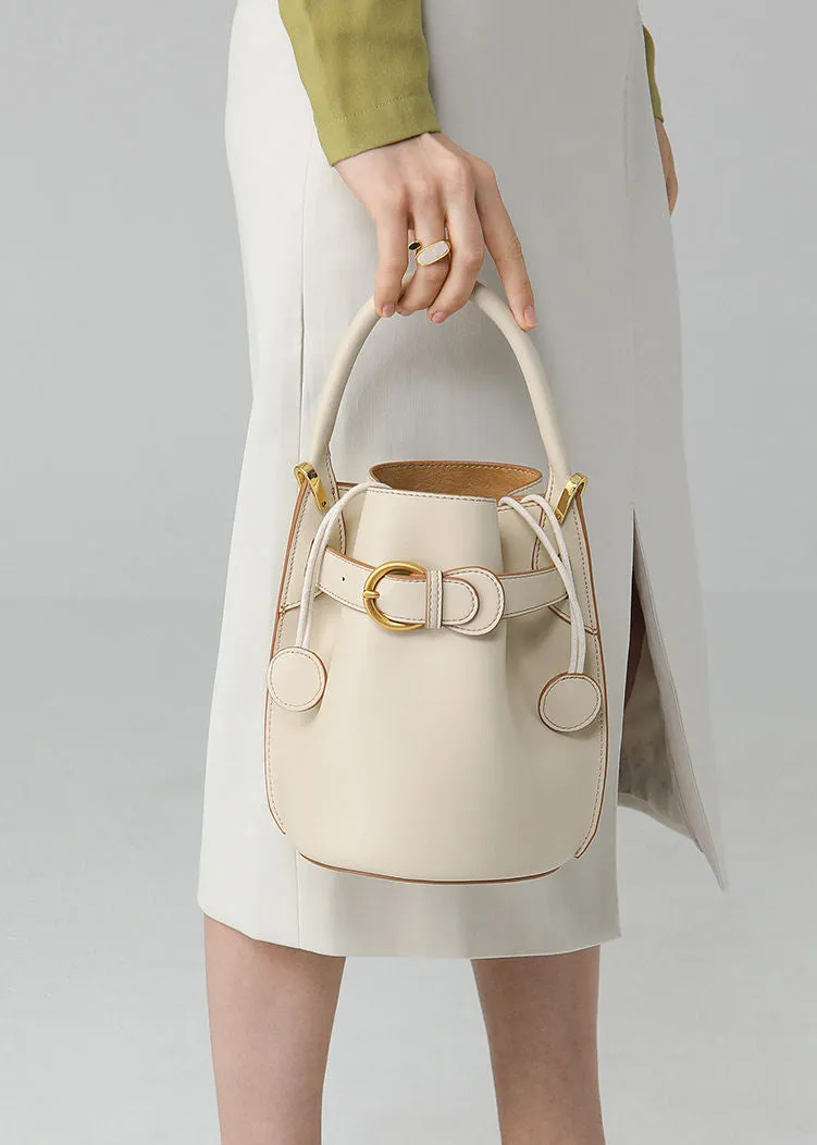 Belted Buckle Bucket Bag