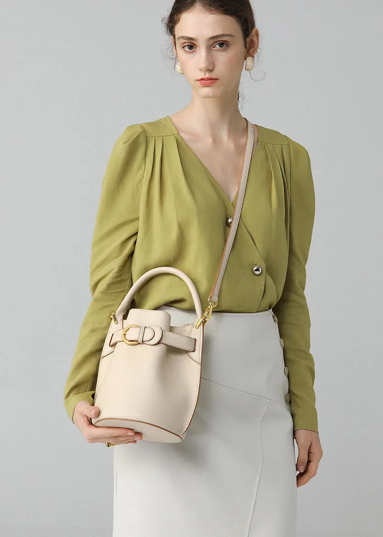 Belted Buckle Bucket Bag