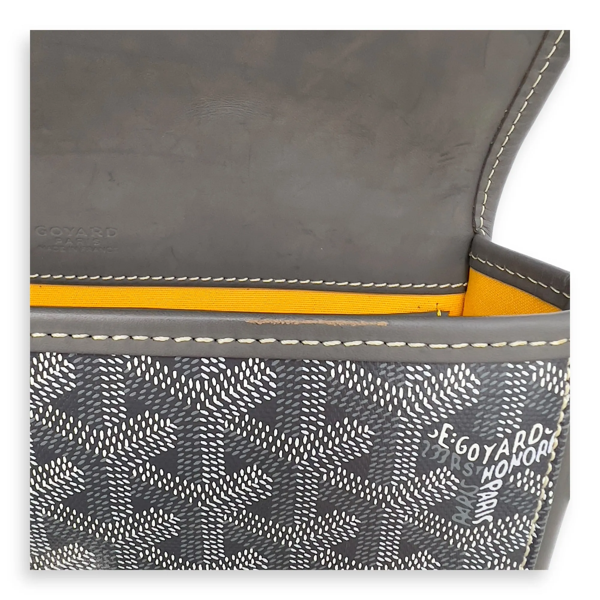 Belvedere Crossbody Bag Grey in Coated Canvas, Silver hardware