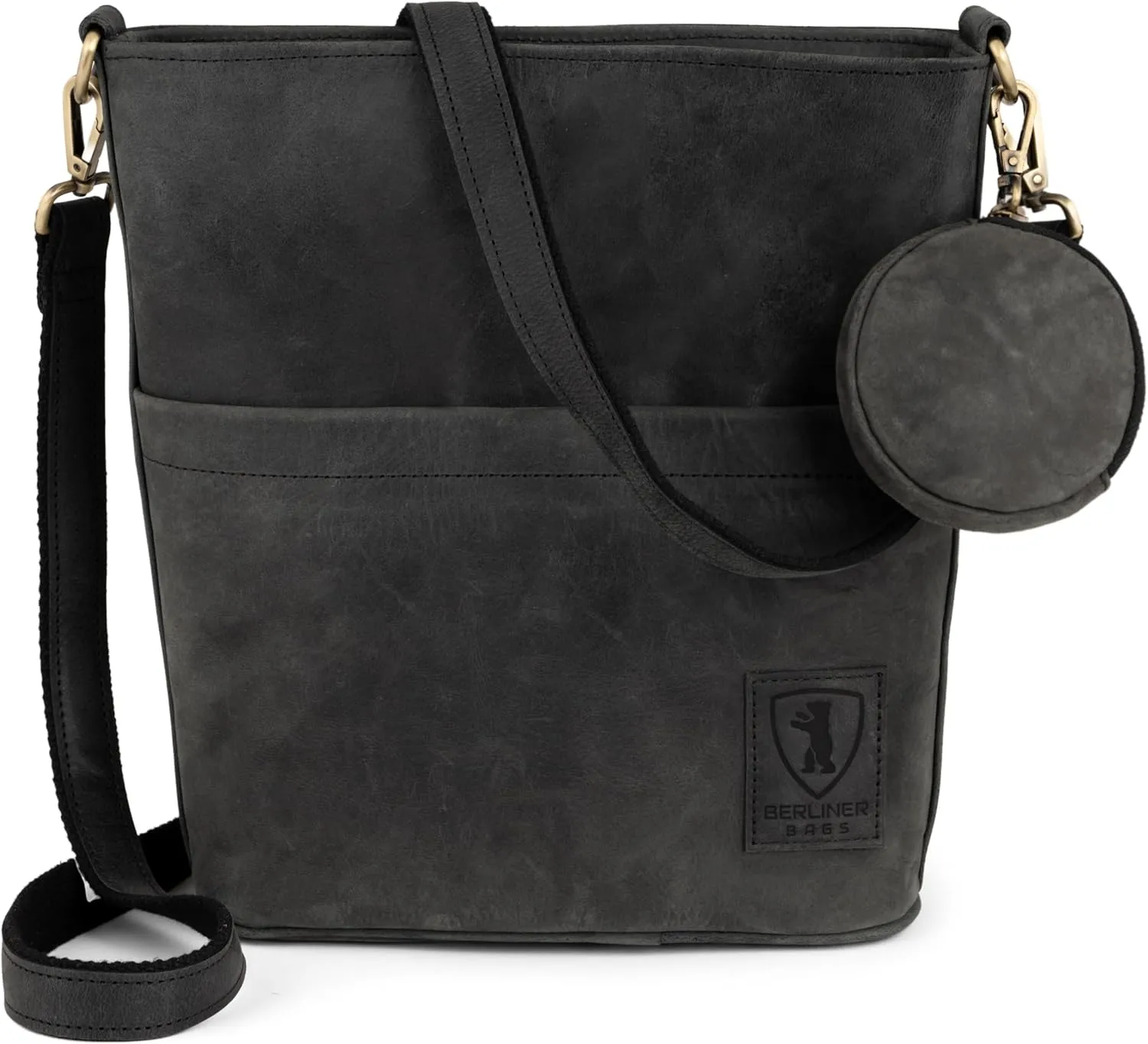 BERLINER BAGS Vintage Genuine Leather Shoulder Bag Sofia, Handbag, Crossbody Bag for Women
