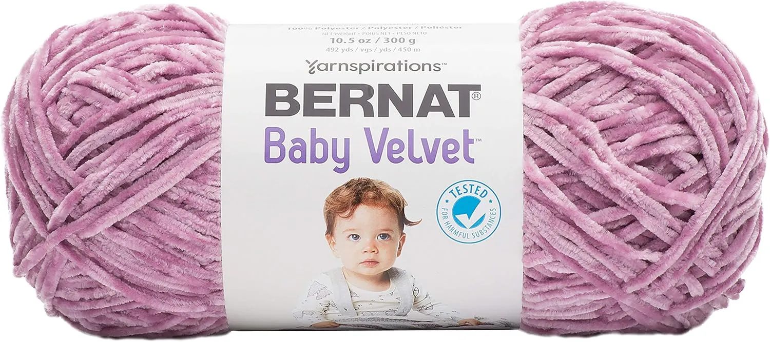 Bernat Baby Velvet Yarn, Orchid Hush, 1 Count (Pack of 1)