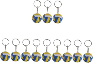 BESPORTBLE 4sets Long-lasting Pu Volleyball Keychain Volleyball Keychain Charm Handbag Accessory Small Key Ring Multi-functional 3pcs*4