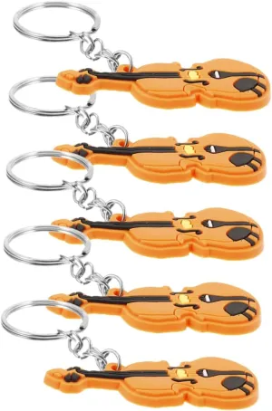 BESPORTBLE 5pcs Stylish Violin Keychain Unique Music Party Favors Creative Bag Hanging Ornament present for Music Lovers Violin Enthusiasts Charming Miniature Instrument Accessory