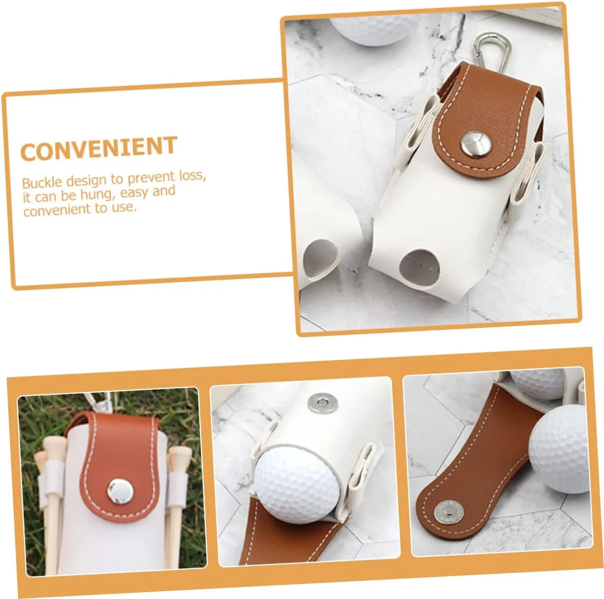 BESPORTBLE Golf Bag for Golfing Golfs Storage Portable Pouch Light Brown