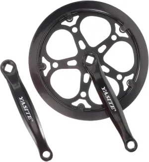 BESPORTBLE Metal Sprocket Gear Single Chain Wheel Hand Crank 170mm Crankset for Bike Accessories