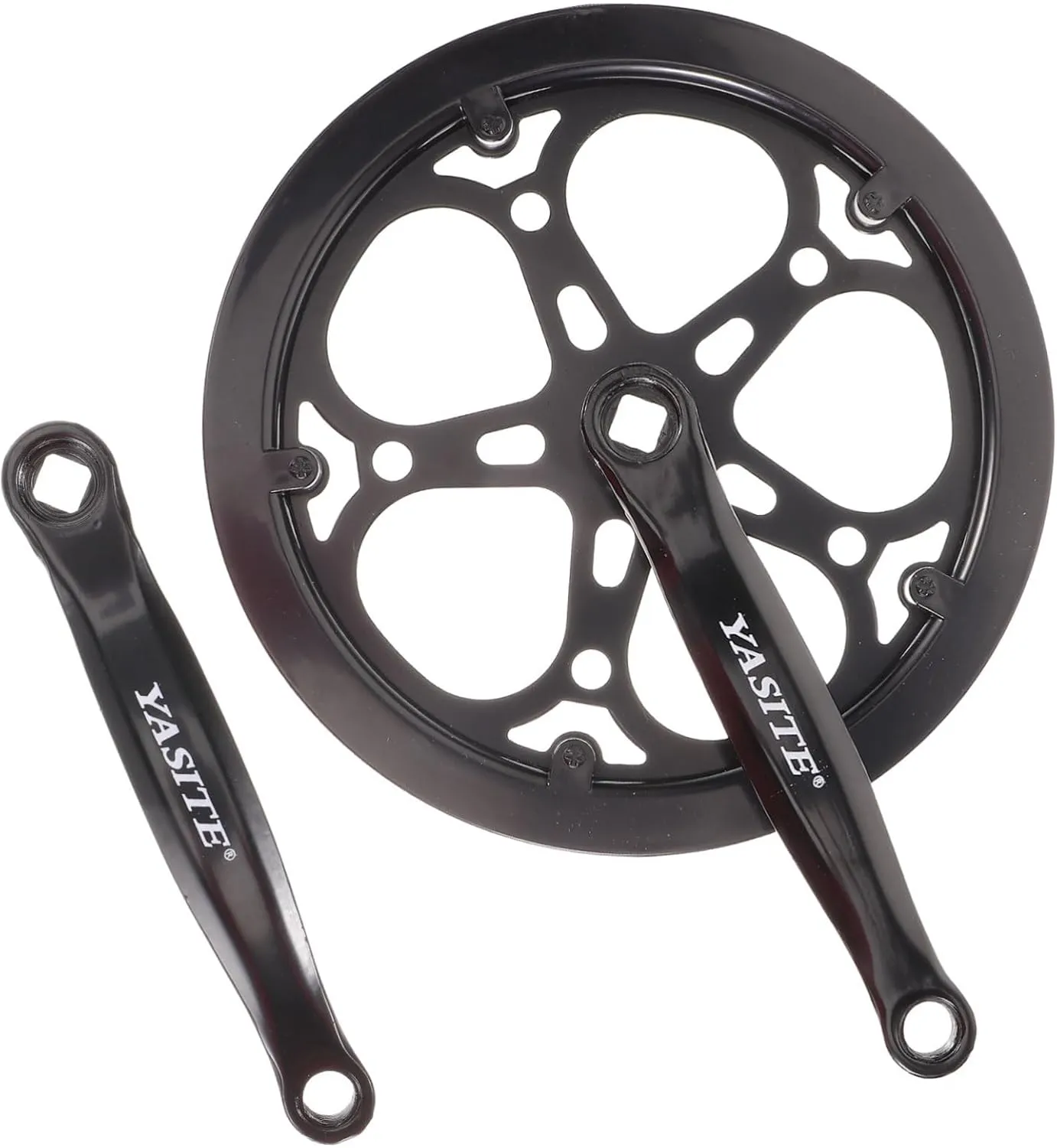 BESPORTBLE Metal Sprocket Gear Single Chain Wheel Hand Crank 170mm Crankset for Bike Accessories