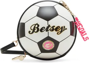Betsey Johnson Goal Crossbody, Black White