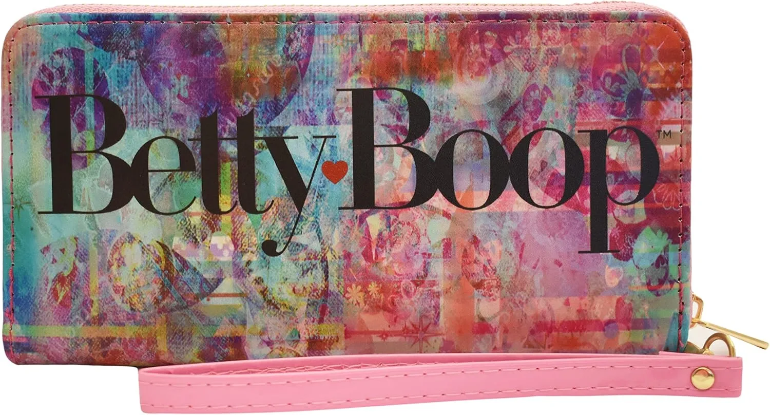 Betty Boop Wallet With Wristlet Collage - Mid-South Products