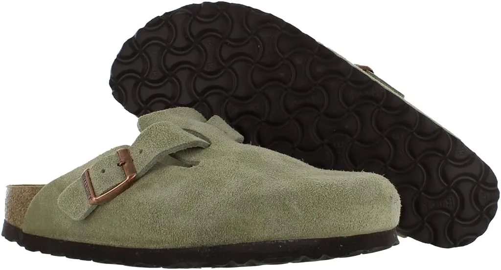 Birkenstock Unisex-Adult Boston Bosten Super-Runner Work Shoes Natural Leather Black Size 36-Normal Footbed, 10