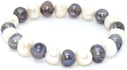 Black and White Cultured Pearl Mineral Healing Crystal Stone Stone Rock Crystal PER48