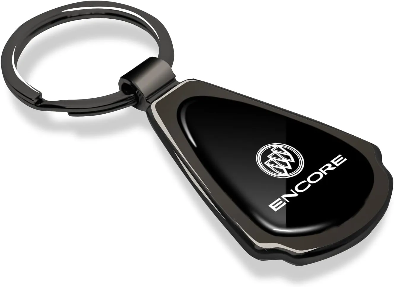 Black Dome Metal Teardrop Logo Key Chain Official Licensed for Buick Encore