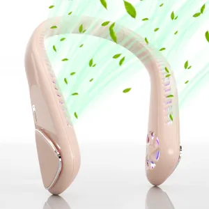 Bladeless Neck Fan - 6000mAh Portable Neck Fan with 3 Wind Speed,USB Rechargeable Personal Fan, Hands-Free Design USB Fan - Ideal for Outdoor Activities and Travel