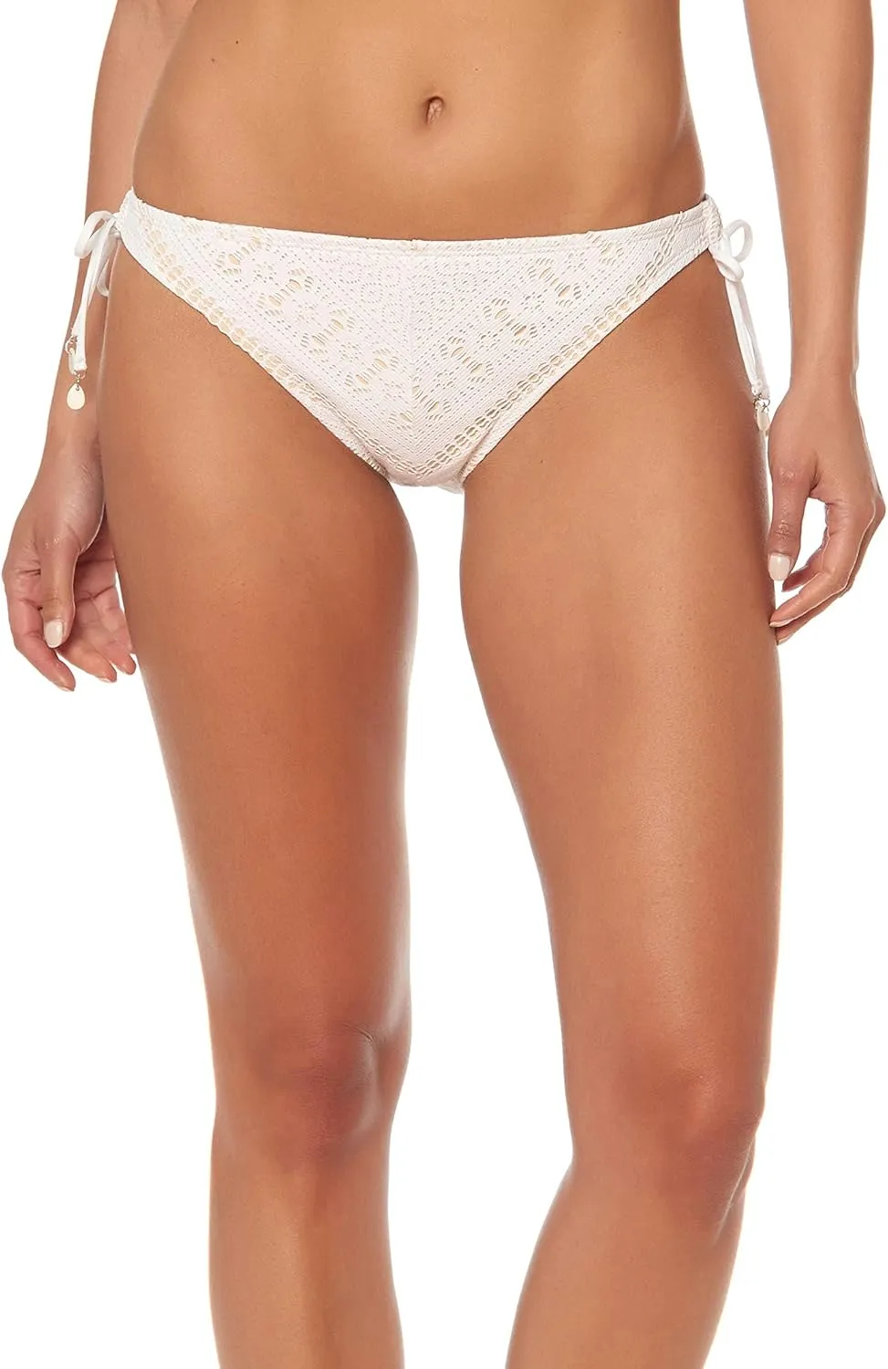 Bleu Rod Beattie Women's Knotty But Nice Solid Lattice Midster Bikini Bottom