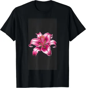 Blooming Tiger Lily Watercolor Summer Floral T-Shirt
