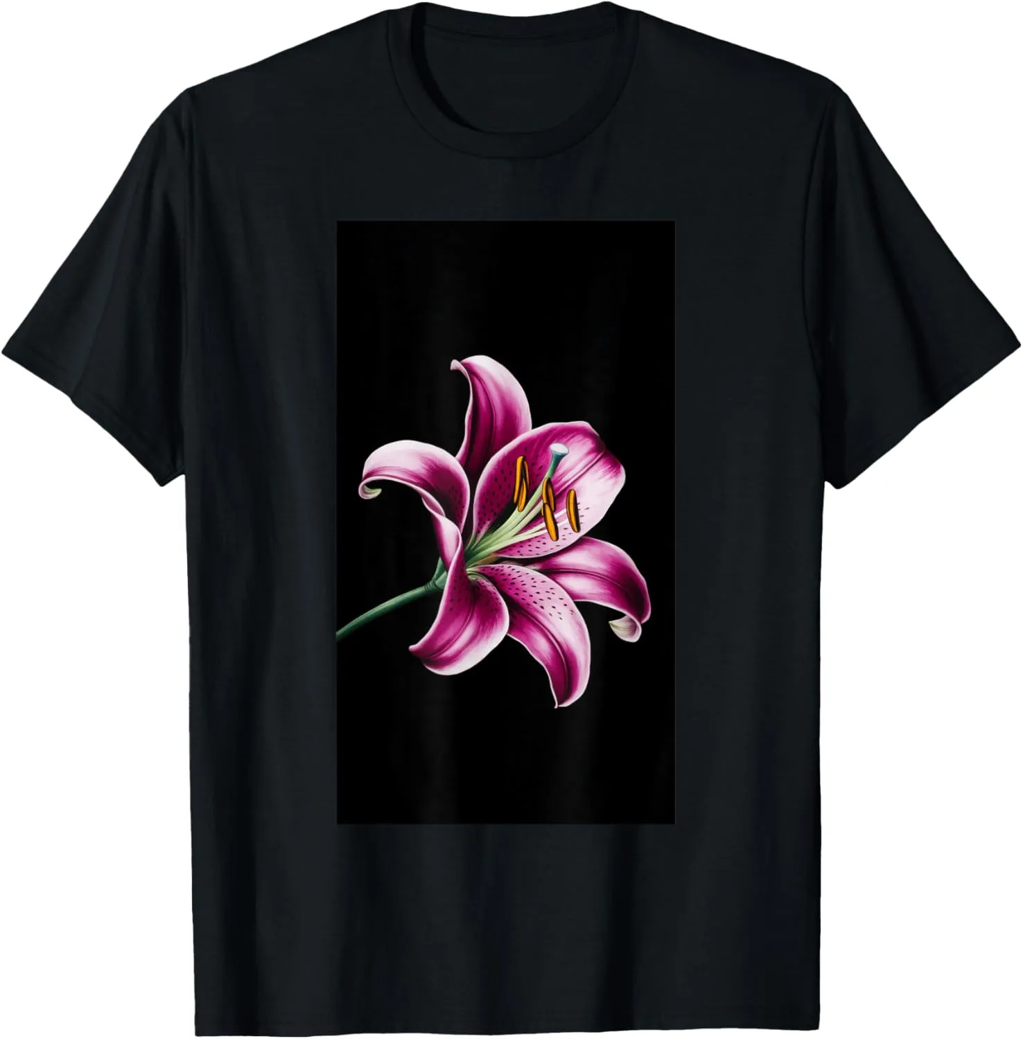 Blooming Tiger Lily Watercolor Summer Red Flowers T-Shirt