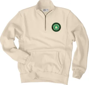 Blue 84 NBA Officially Licensed Quarter Zip Sweatshirt Sanded Fleece Cappucino