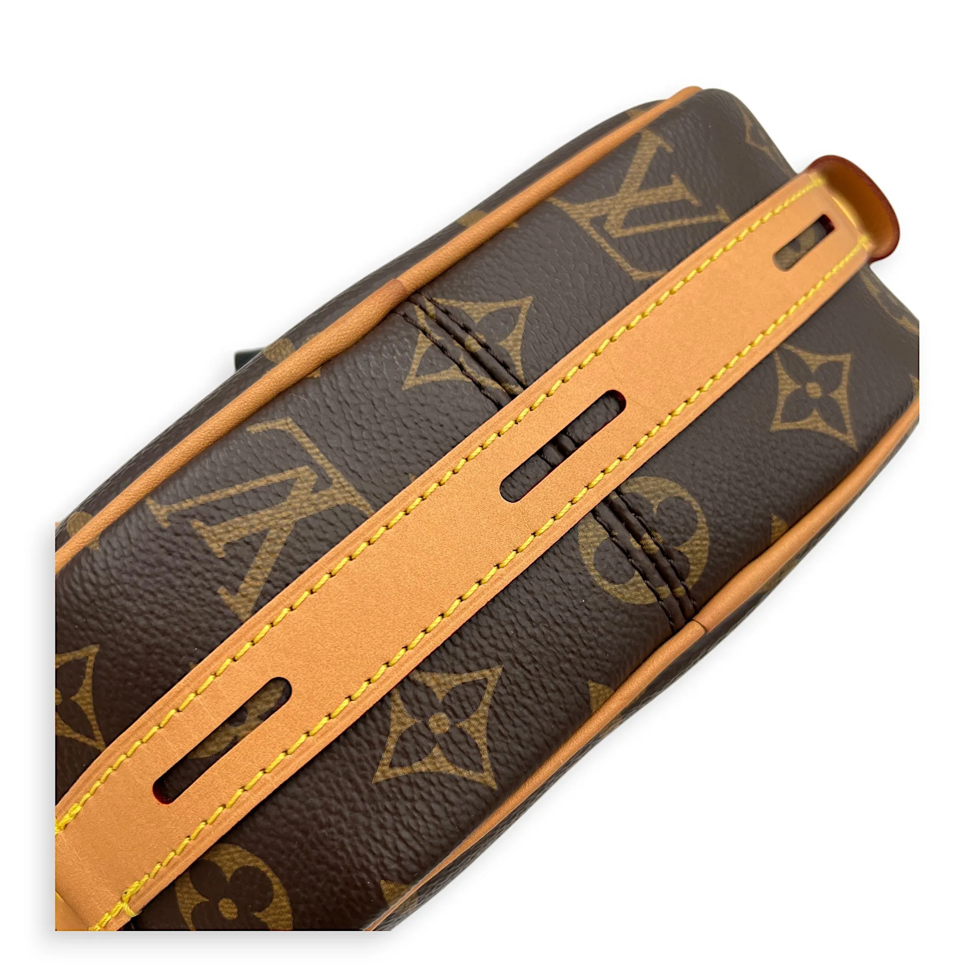 Boite a Chapeau Crossbody Bag MM Brown in Monogram Coated Canvas , Gold Hardware