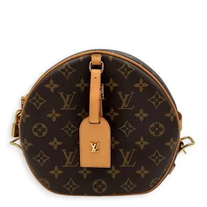 Boite a Chapeau Crossbody Bag MM Brown in Monogram Coated Canvas , Gold Hardware