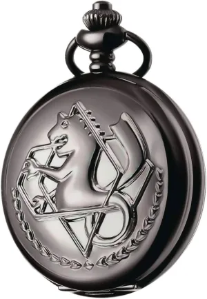 BOSHIYA Fullmetal Alchemist Pocket Watch with Chain Vintage Bronze Quartz Pocket Watch Cosplay Accessories Anime Merch Gift Box