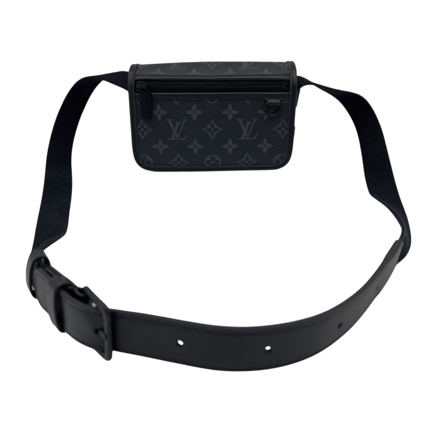 Bosphore Wearable wallet Eclipse Crossbody Bag in Monogram Coated Canvas, black hardware
