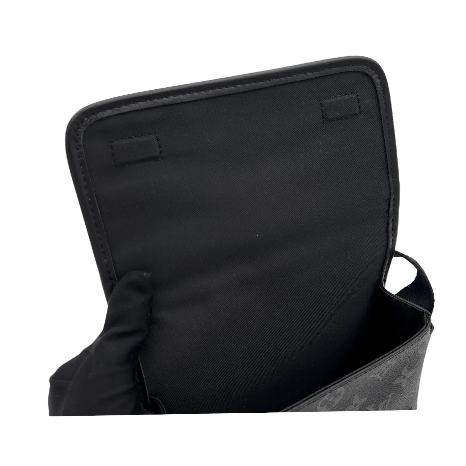 Bosphore Wearable wallet Eclipse Crossbody Bag in Monogram Coated Canvas, black hardware