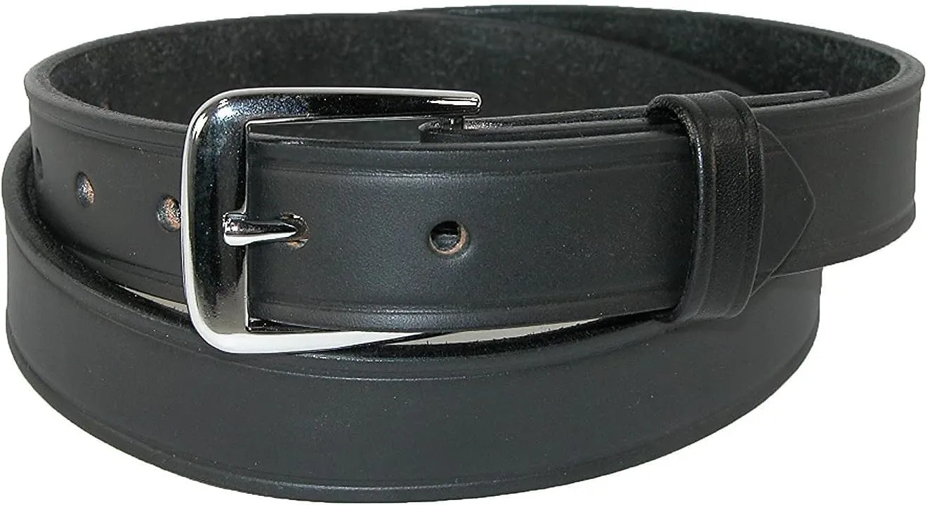Boston Leather 1-1/4" Garrison Leather Belt | Black 46