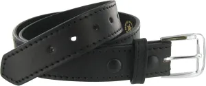 Boston Leather 1.5in. Stitched Edge Belt 60 Black