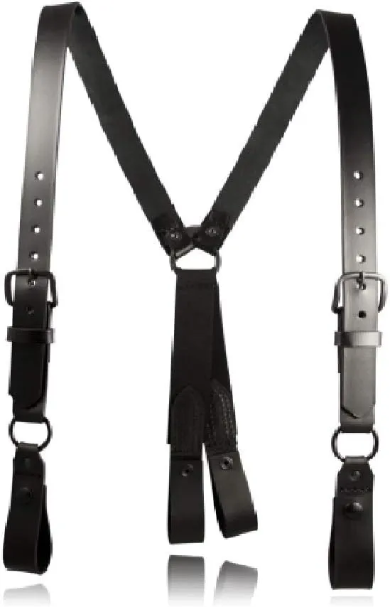 Boston Leather Police Leather Suspenders 9180-1