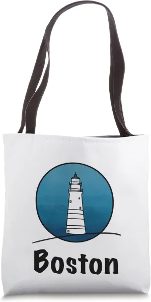 Boston lighthouse Tote Bag