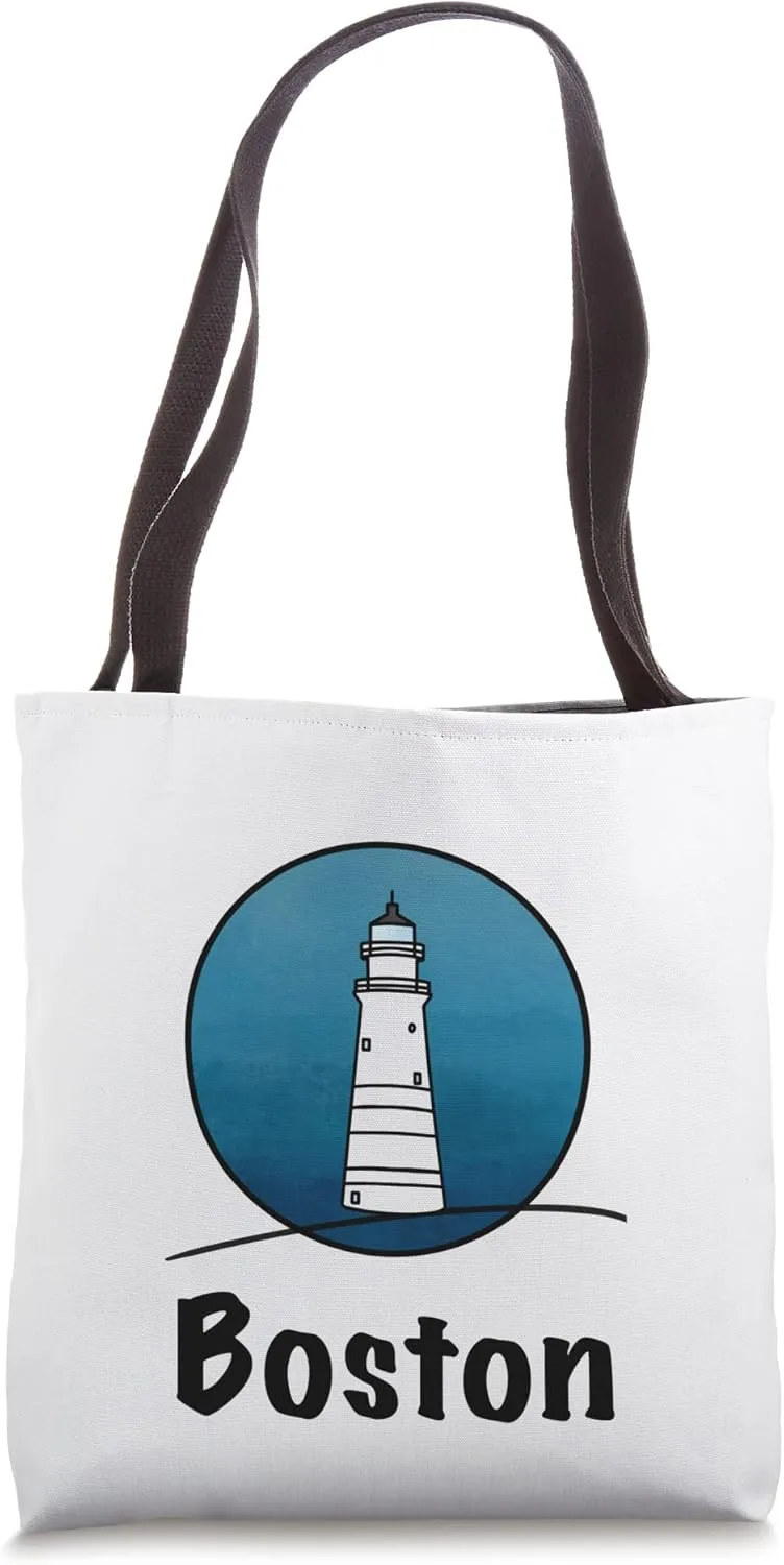Boston lighthouse Tote Bag