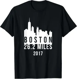 Boston Running 2017 26 Miles T-Shirt - Fans of Marathons