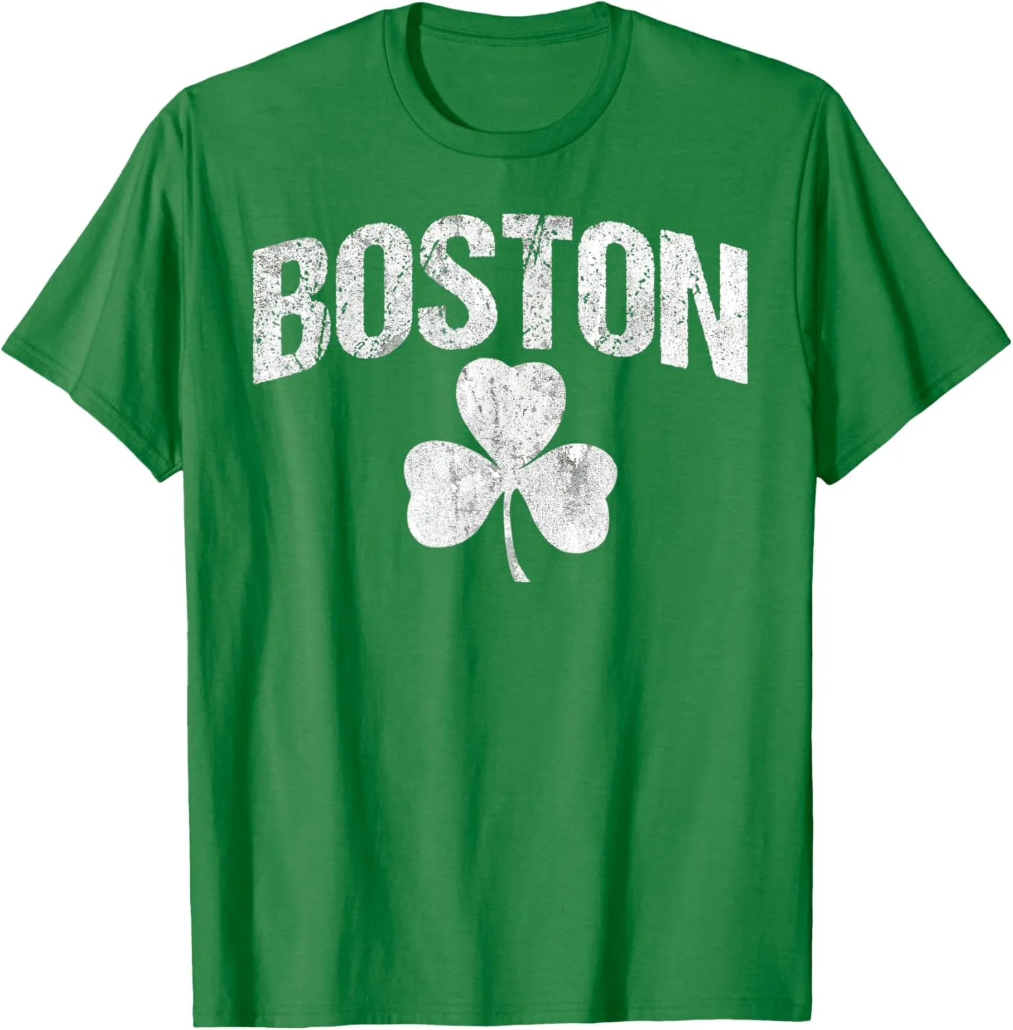 Boston St Patrick's Day Boston Distressed Shamrock Irish T-Shirt
