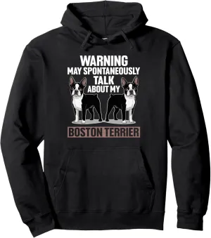 Boston Terrier Dog Pullover Hoodie