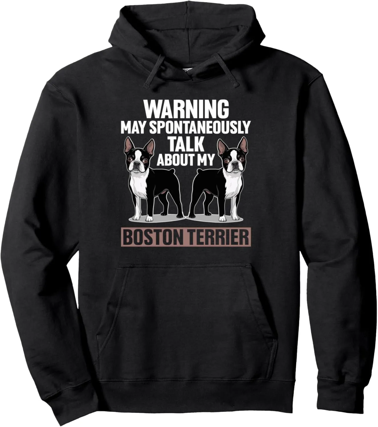 Boston Terrier Dog Pullover Hoodie
