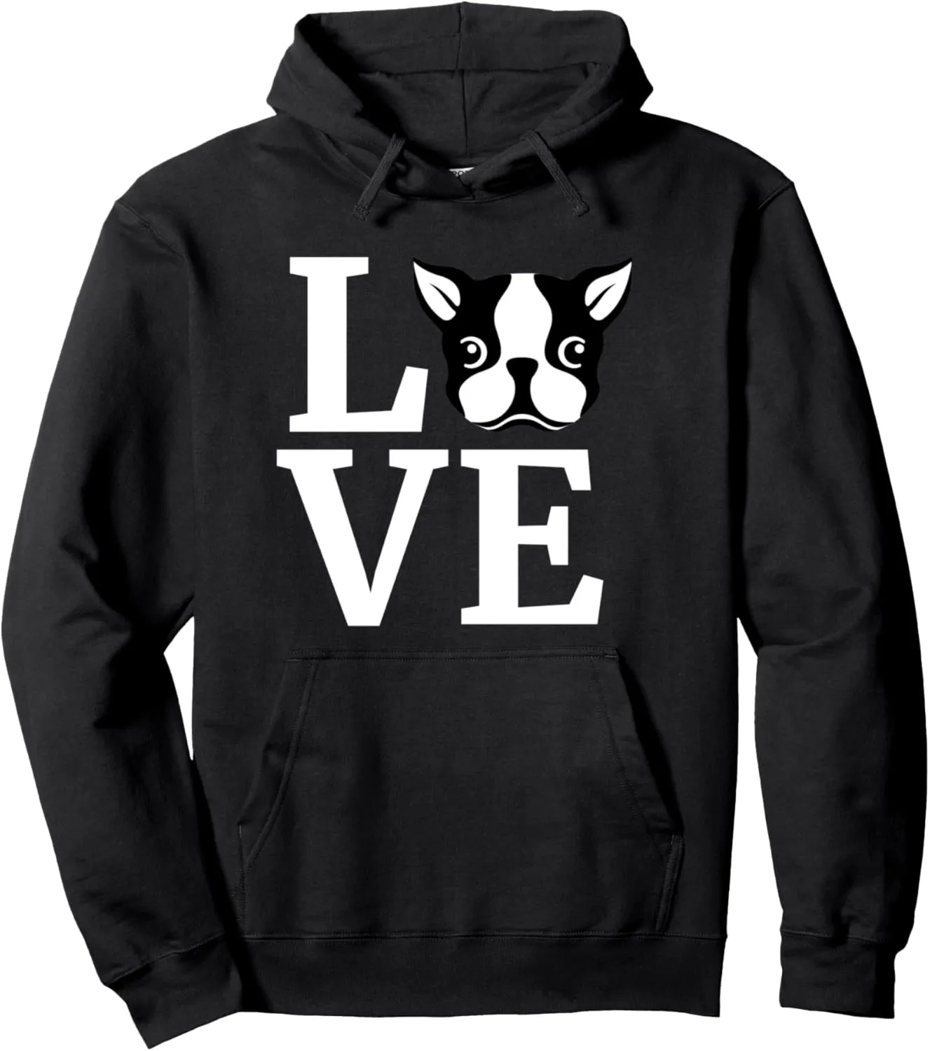 Boston Terrier Hoodie Love Bostie Hooded Sweater Dog Gift Pullover Hoodie
