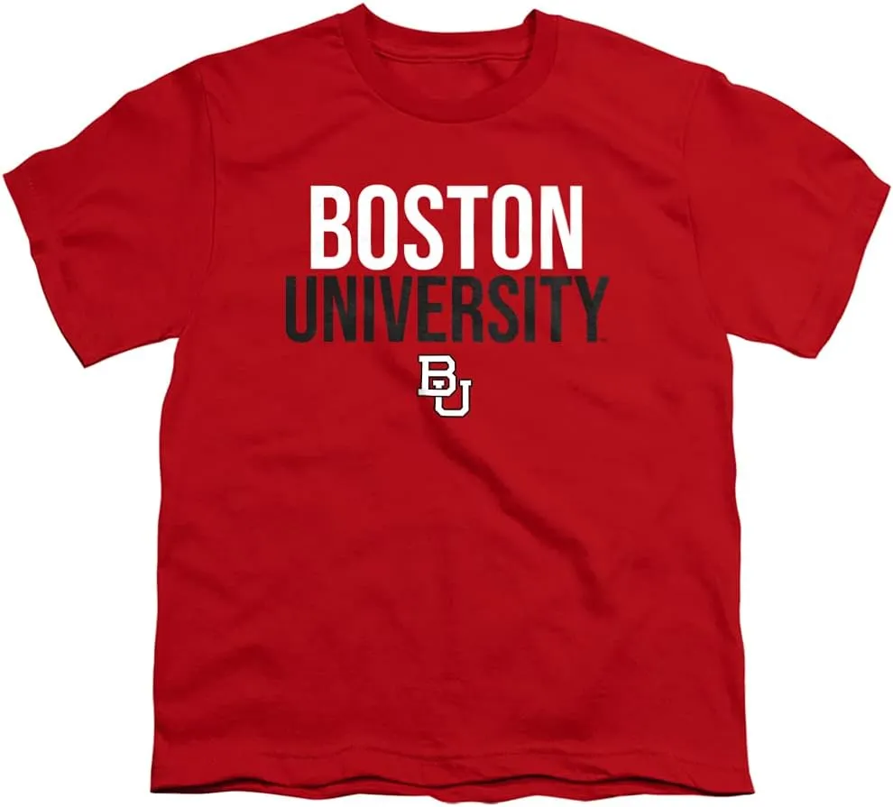 Boston University Official Stacked Youth Kids Boy/Girls T Shirt