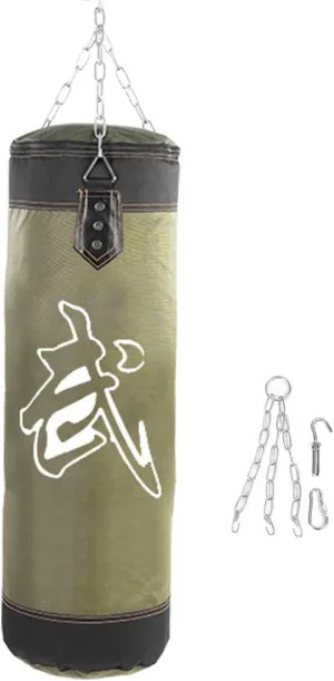 Boxing Punch Bag Heavy Duty Punching Bag with Chains for Boxing Training Fitness Sandbag(60CM Green)