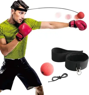 Boxing Reflex Ball Set with Headband - Boxball for Improved Hand-Eye Coordination Training, Box Ball, Boxballs, Boxing Ball with Headband, Head Reflex Ball, and More - Box Ball Game (Rubber ball)
