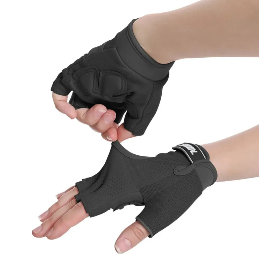 Breathable Pink Gym Gloves For Men & Women Anti Slip Half Finger Design
