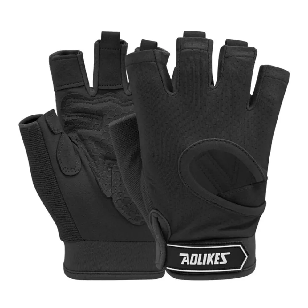 Breathable Pink Gym Gloves For Men & Women Anti Slip Half Finger Design