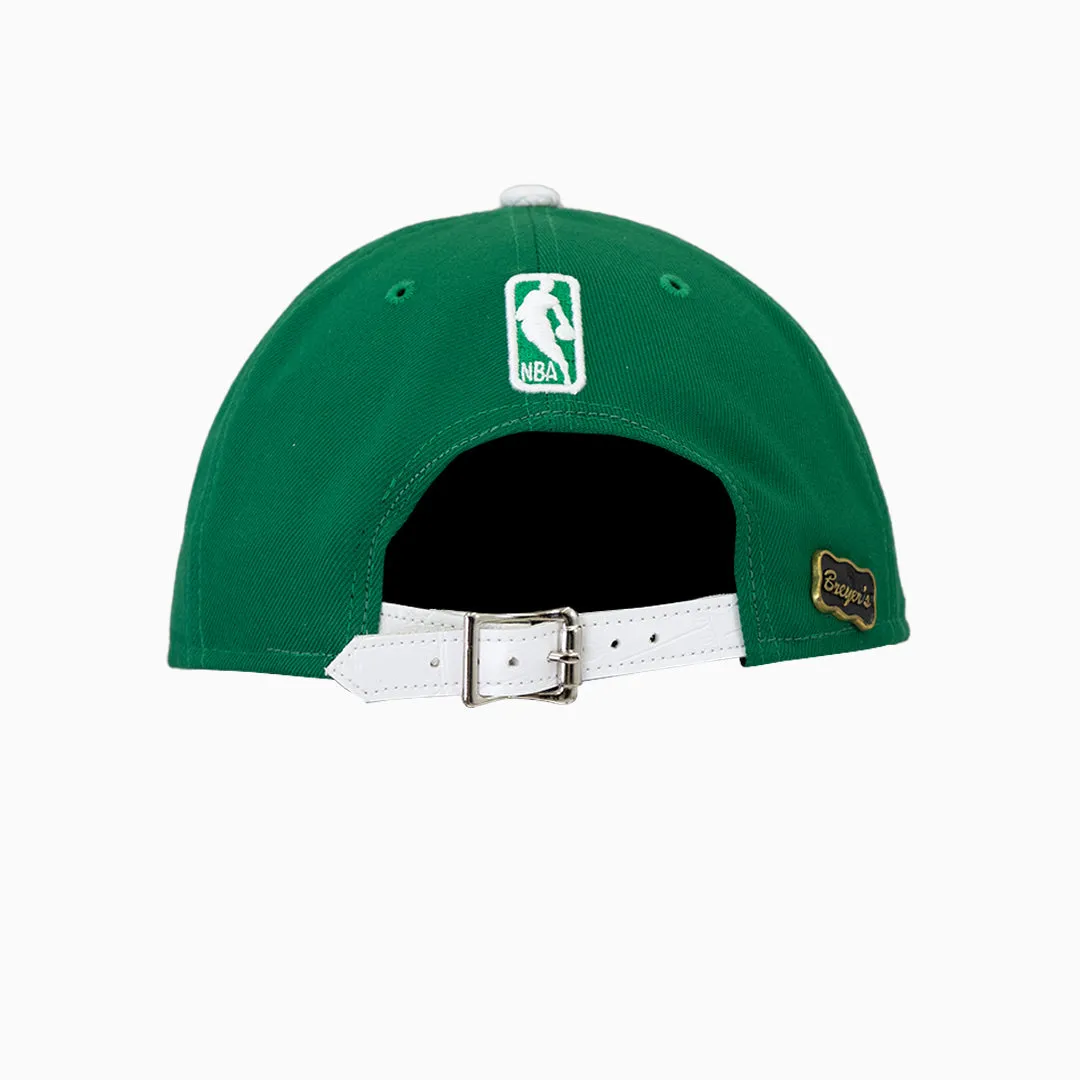 Breyer’s Squad Buck 50: Boston Celtics Logo Green & White Hat with Leather Visor