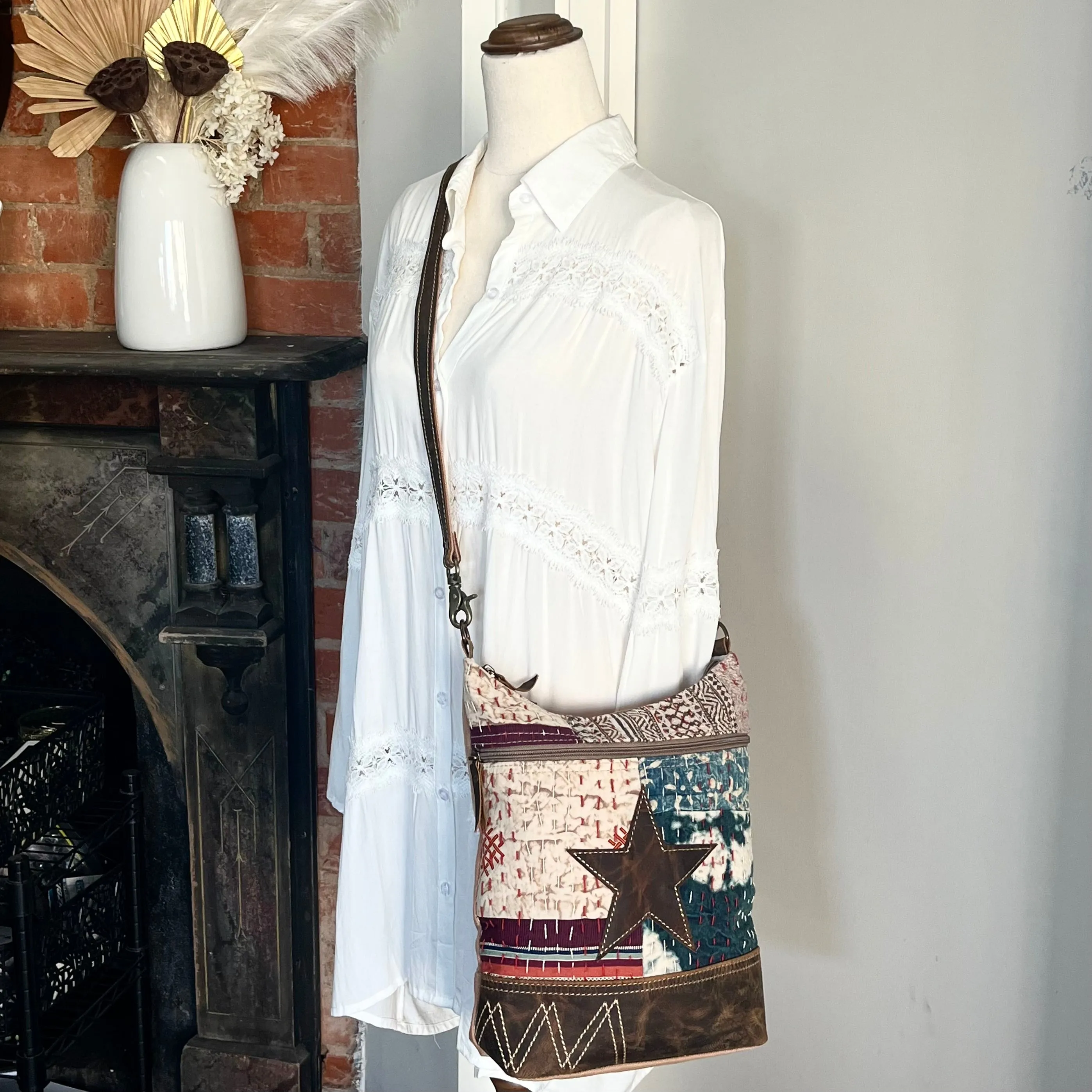 Bright Star Patchwork Boho Canvas Bag