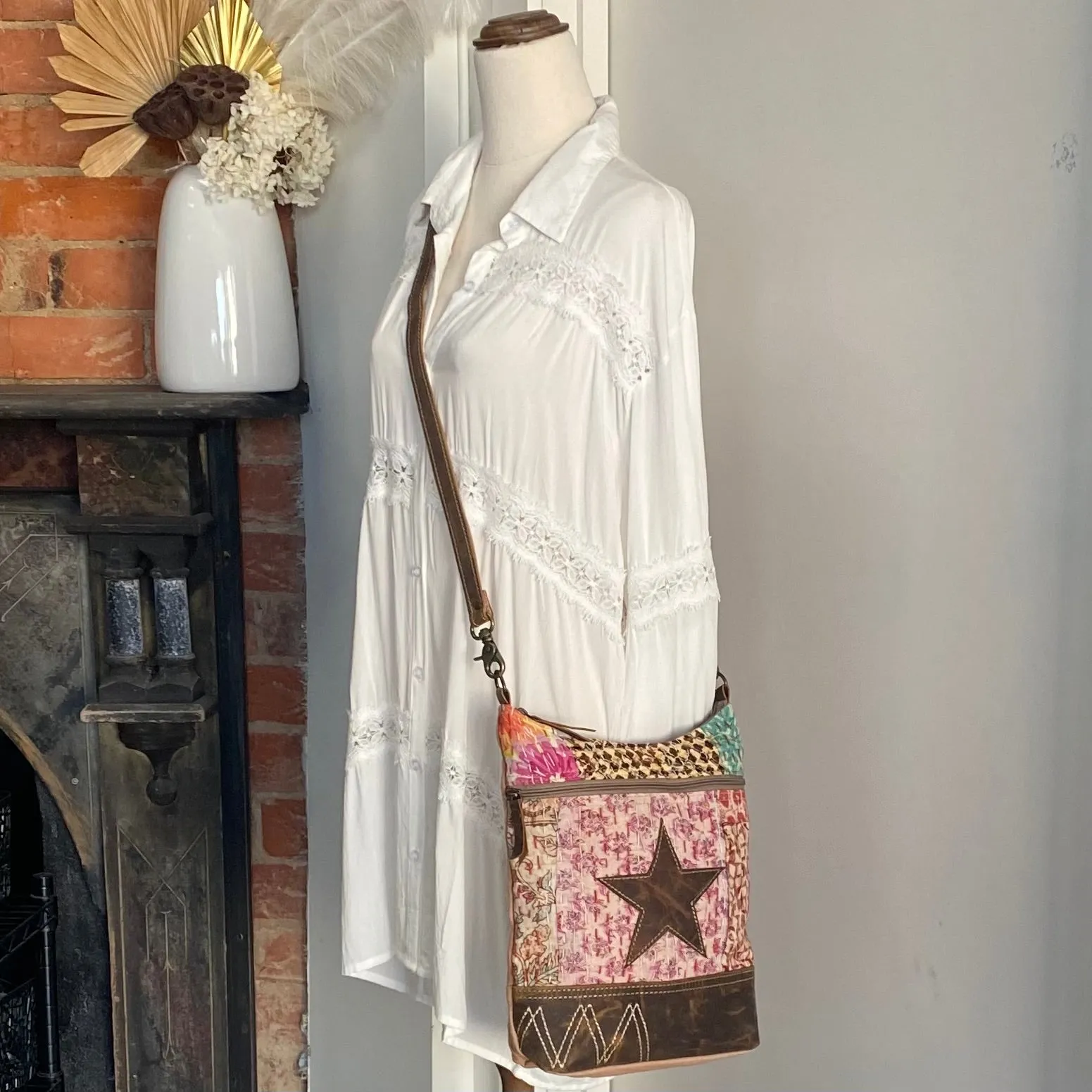 Bright Star Patchwork Boho Canvas Bag