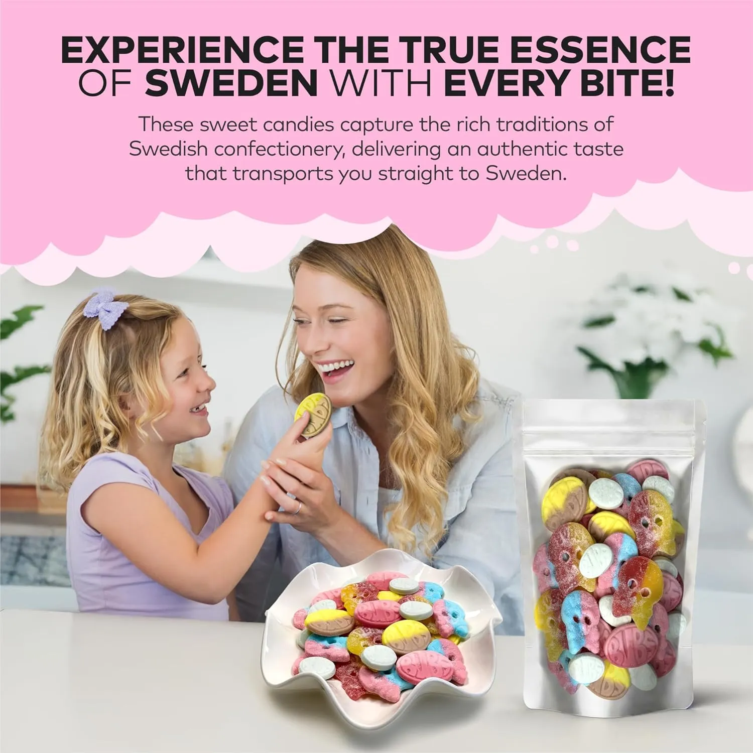 Bubs Swedish Candy Mix – Skulls Ovals 1 LB of Fizzy, Fruity, Sweet & Sour Scandinavian Treats