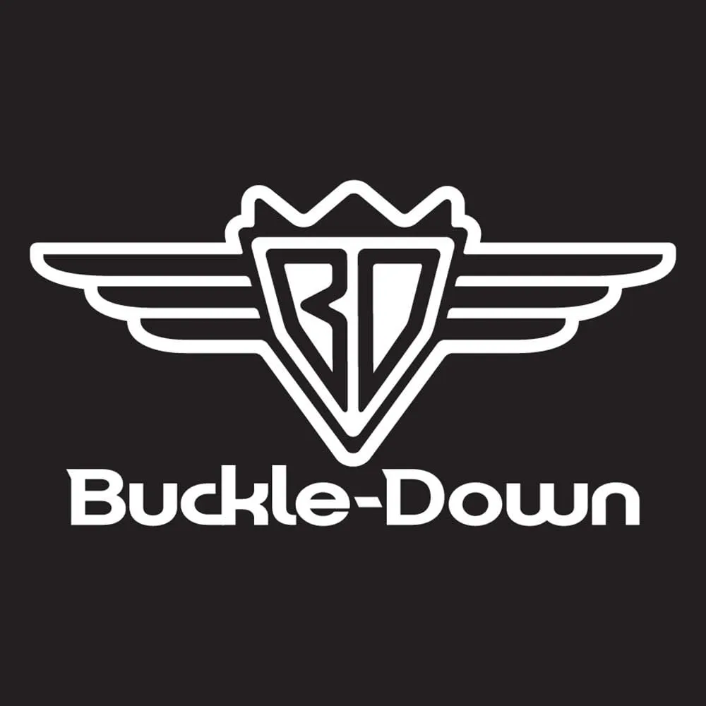 Buckle-Down Suspenders-The Joker Face/Elements Collage Purple/Green/ye