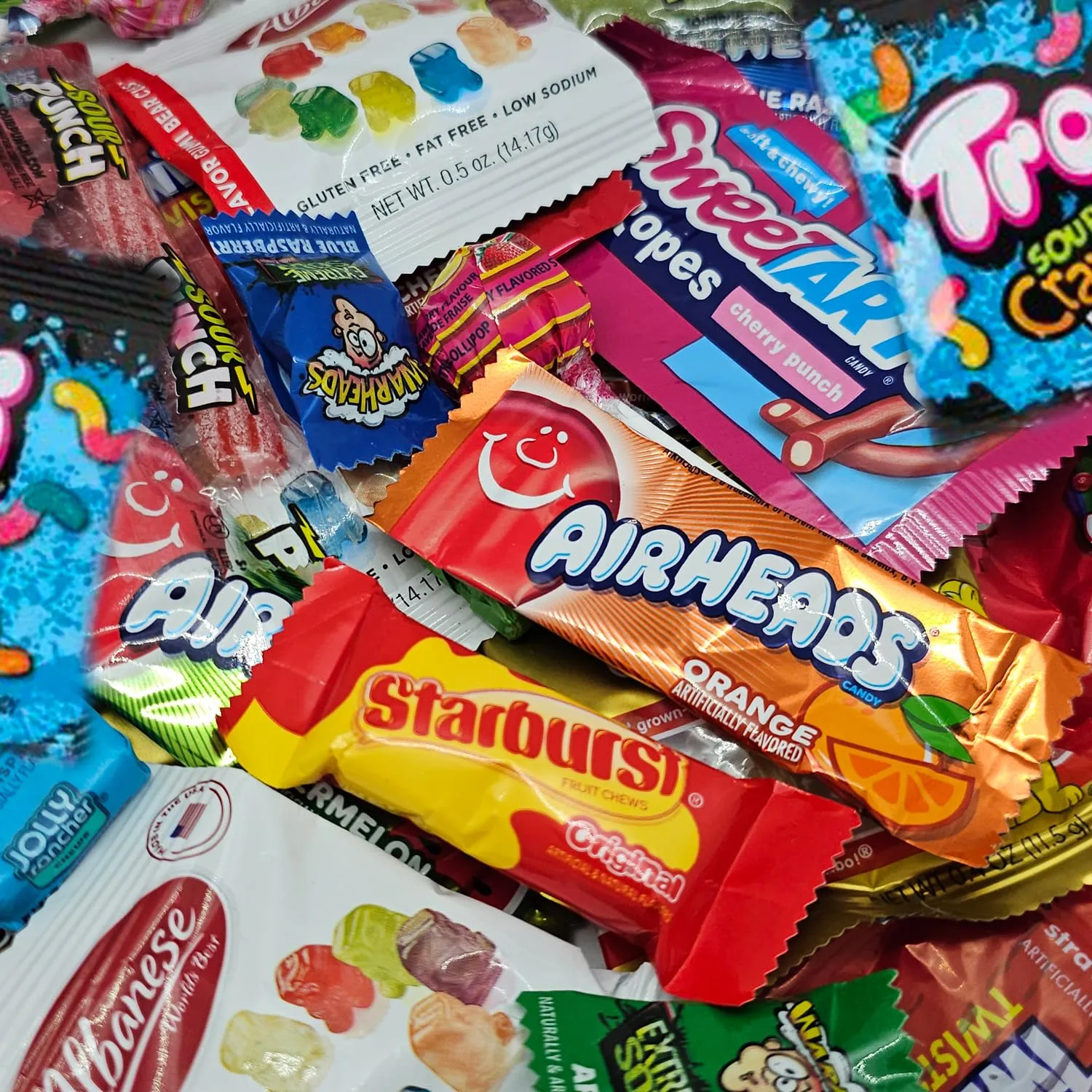 Bulk Assorted Fruit Candy - Starburst, Skittles, Gummy Life Savers, Air Heads, Sour Punch, Nerds, Albanese Gummy Bears, Trolli Sour Brite Crawlers & Twizzlers (32 Oz Variety Pack) by The Lakehouse