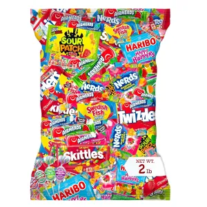 Bulk Candy Variety Pack - 2 lb Bulk Individually Wrapped Candies for Easter Egg Hunt - Piñata Filler Stuffers - Pinata Candy Party Favors - Assorted Candies